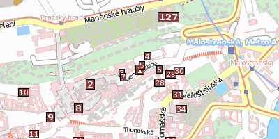 Prager Burg Stadtplan