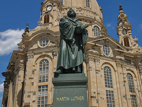 Frauenkirche und Lutherdenkmal - Sachsen (Dresden)