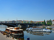 Schiff auf dem Fluss Foto 